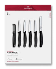 Swiss Classic Paring Knife Set with I-Peeler, 6 Pieces, 4 in