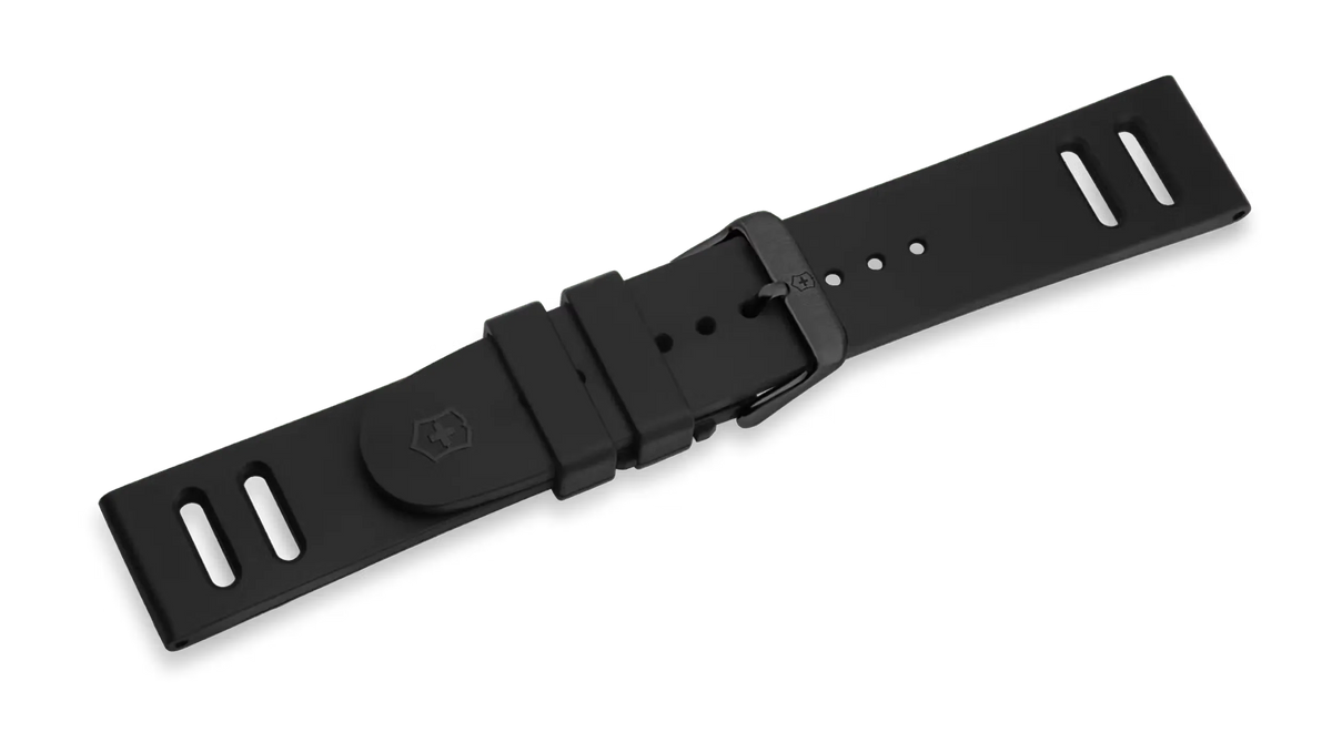 Black rubber strap with buckle