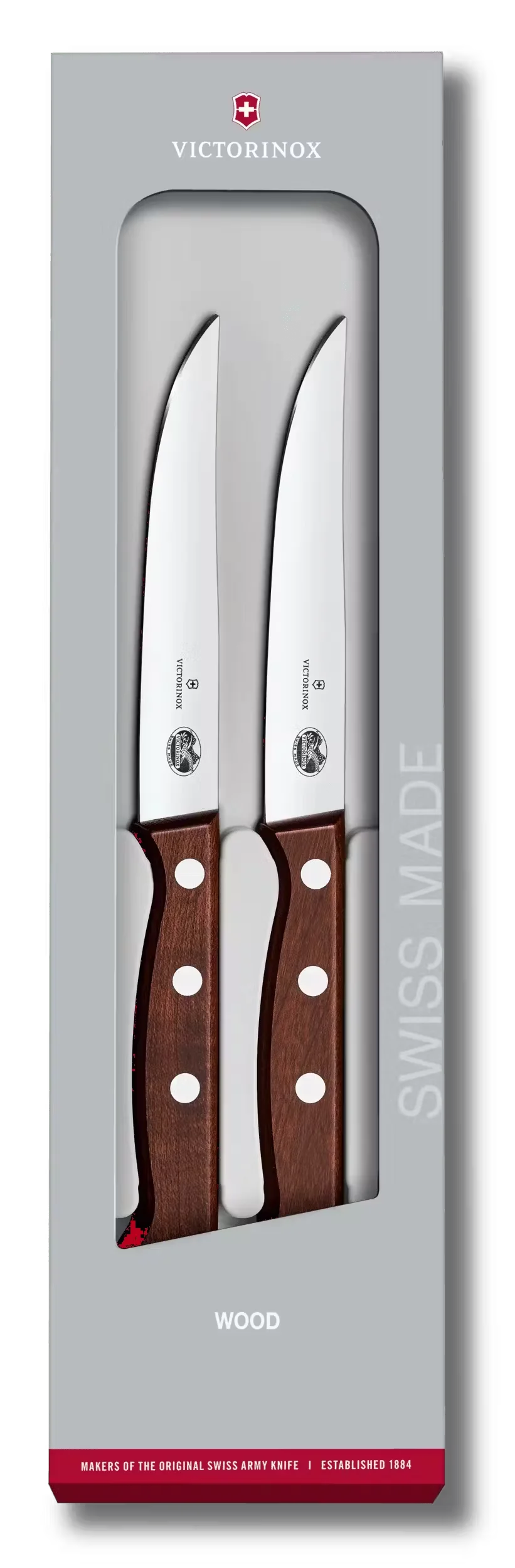 Wood Steak Knife Set, 2 pieces, 5 in