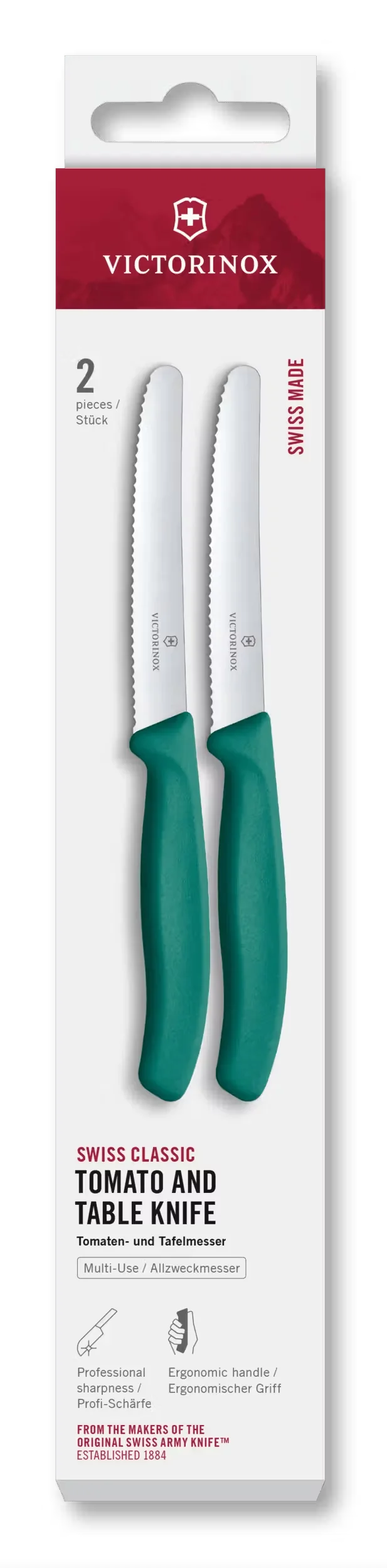 Swiss Classic Tomato and Table Knife Set, 2 Pieces, 4 in