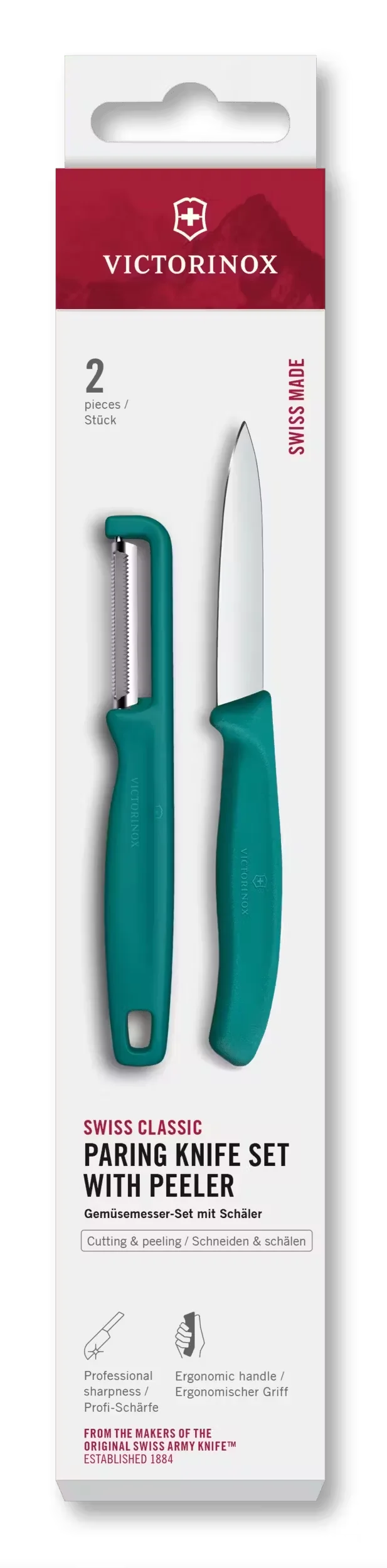 Swiss Classic Paring Knife Set with I-Peeler, 2 Pieces, 3 in