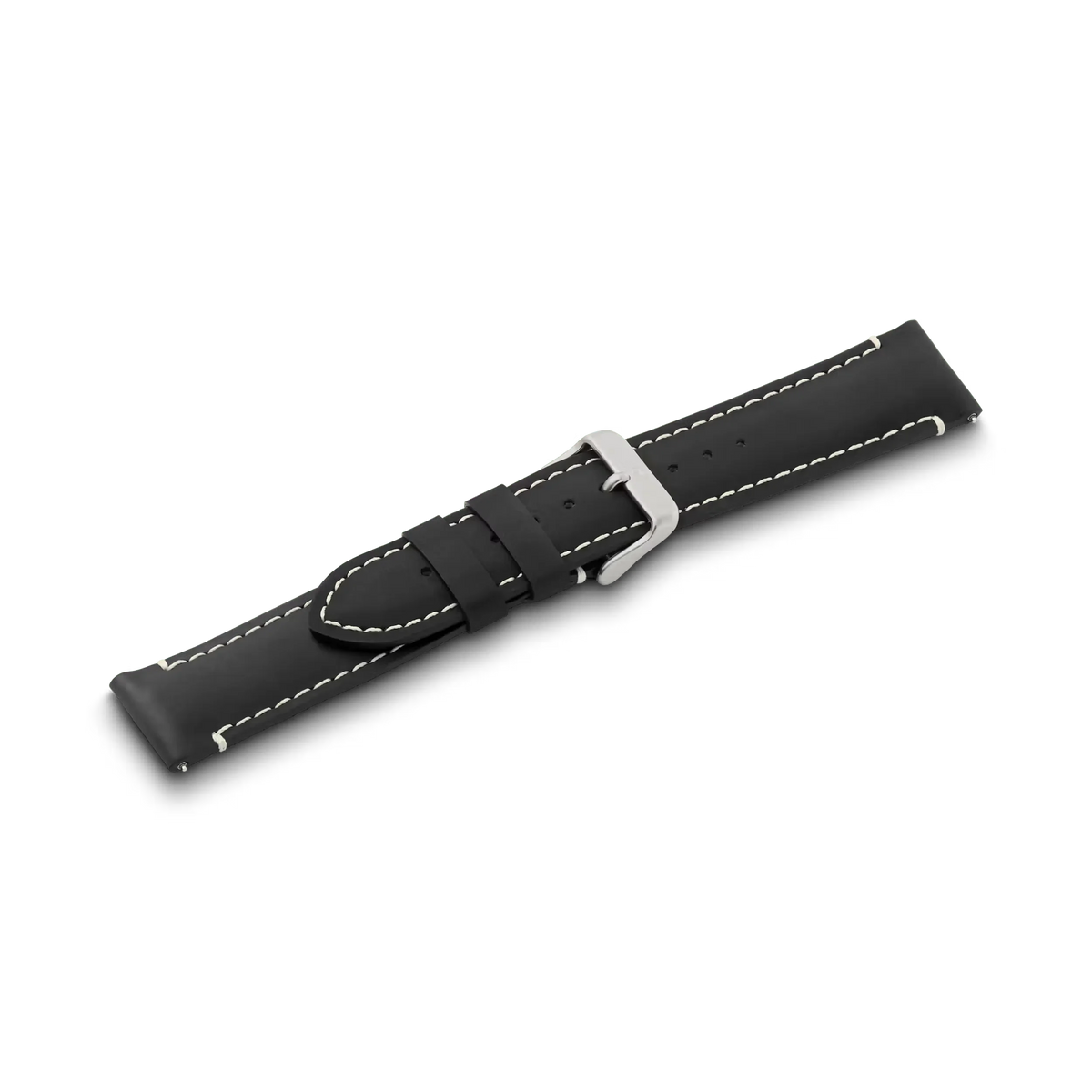 Black leather strap with buckle