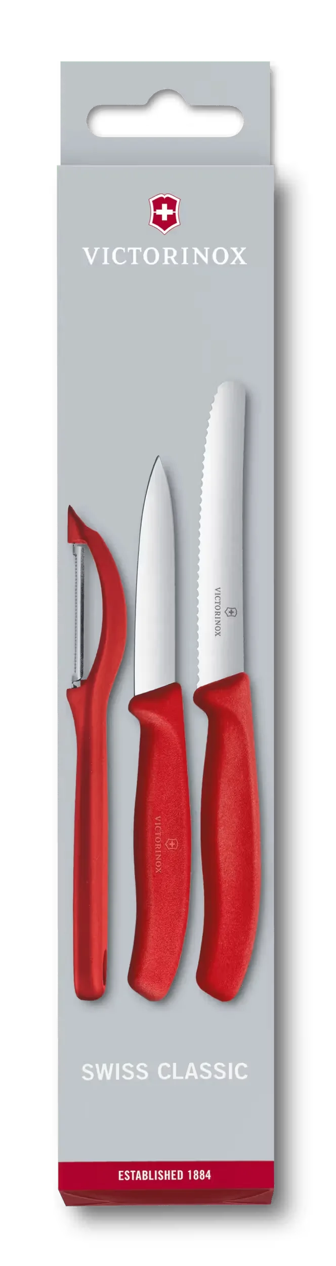 Swiss Classic Paring Knife Set with Peeler, 3 Pieces