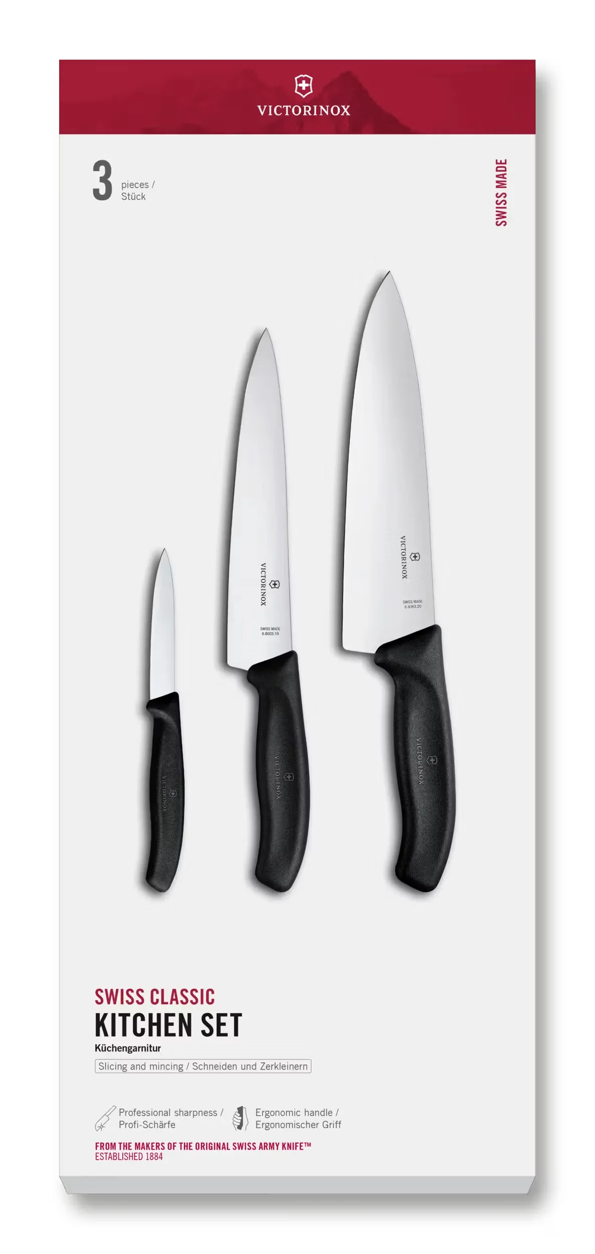 Swiss Classic Kitchen Set, 3 Pieces, 8 in