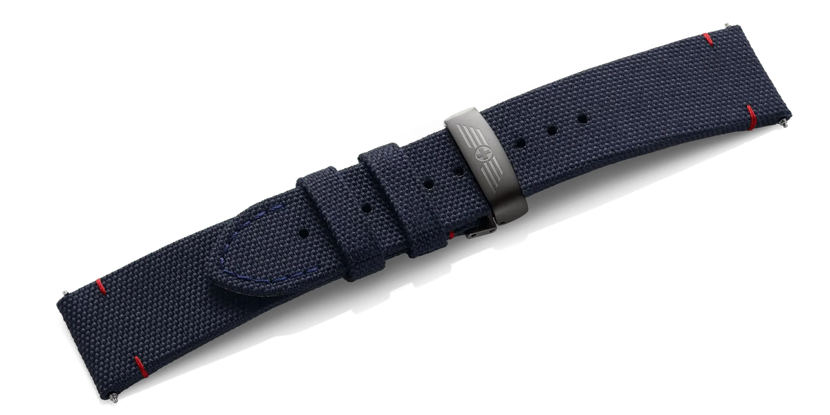 Fabric strap with PVD clasp, PVD clasp