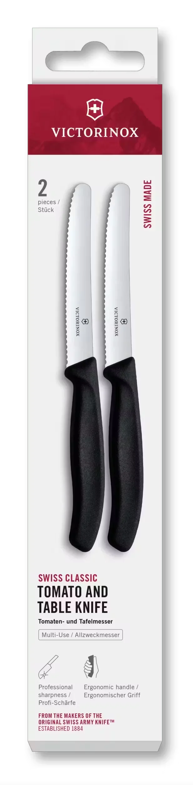 Swiss Classic Tomato and Table Knife Set, 2 Pieces, 4 in