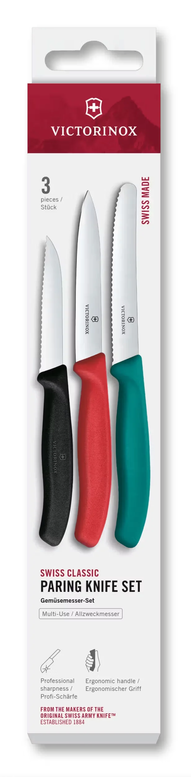 Swiss Classic Paring Knife Set, 3 Pieces, 4 in