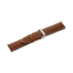 Brown leather strap with buckle