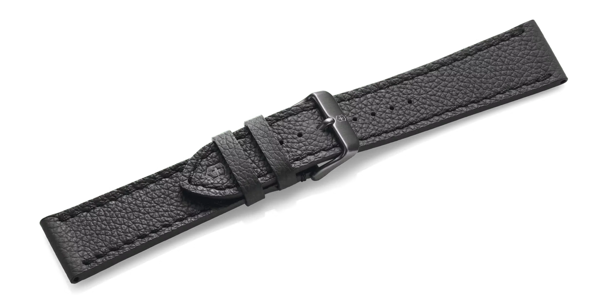 Black leather strap with buckle
