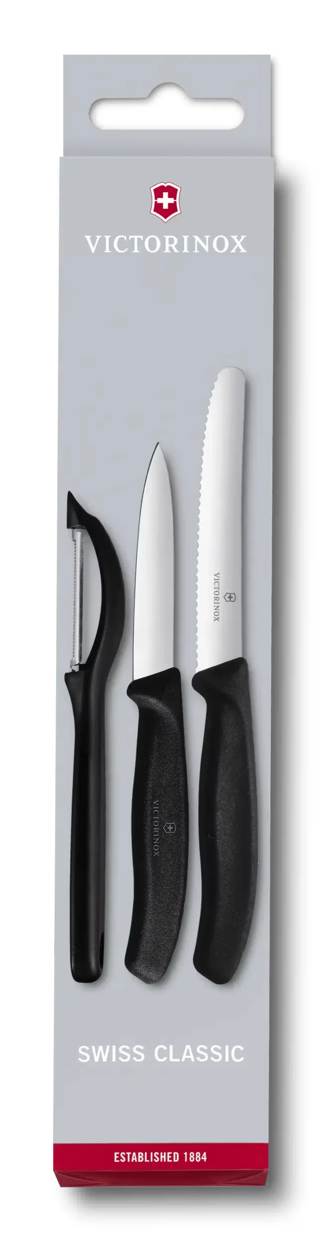 Swiss Classic Paring Knife Set with Peeler, 3 Pieces