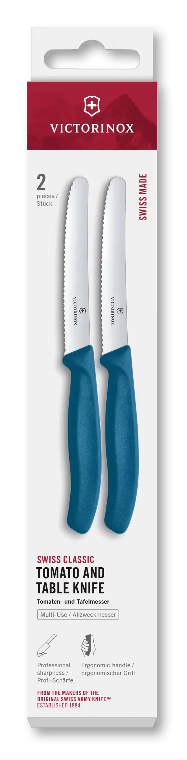 Swiss Classic Tomato and Table Knife Set, 2 Pieces, 4 in