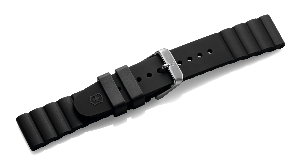 Black rubber strap with buckle