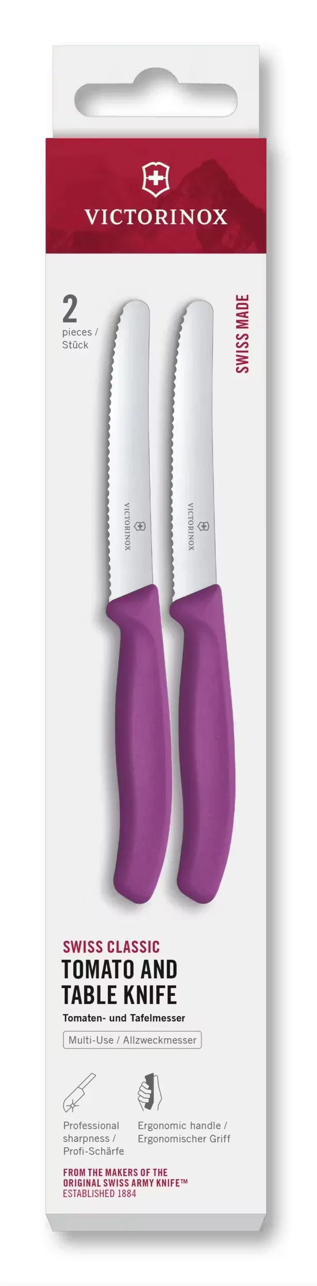 Swiss Classic Tomato and Table Knife Set, 2 Pieces, 4 in
