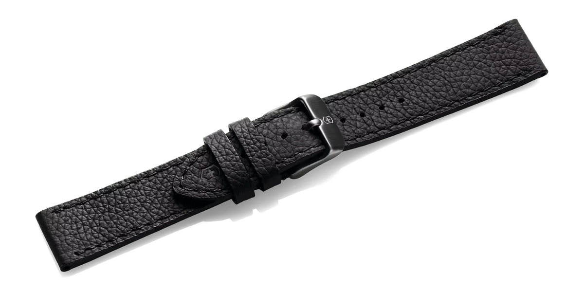 Black leather strap with buckle