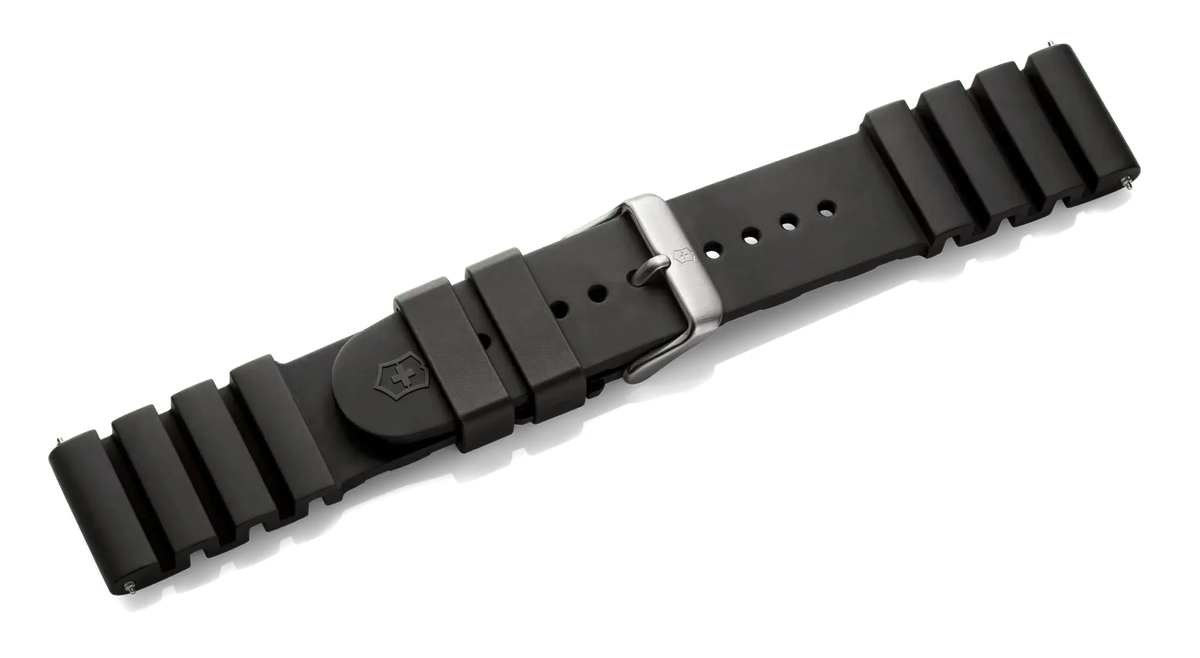 Black rubber strap with buckle