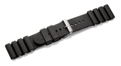 Black rubber strap with buckle