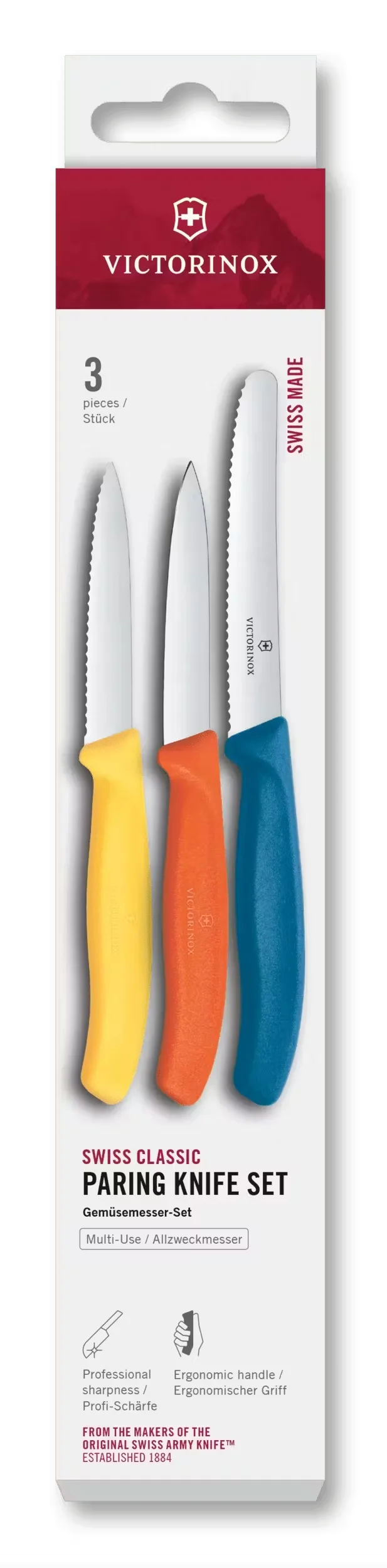 Swiss Classic Paring Knife Set, 3 Pieces, 4 in