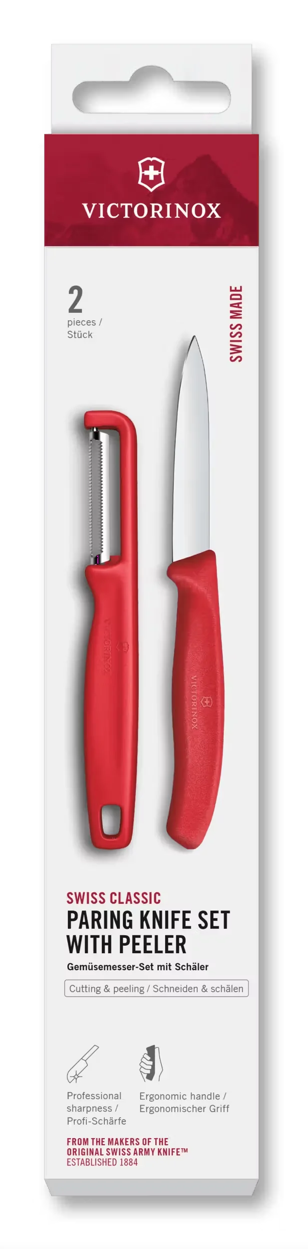 Swiss Classic Paring Knife Set with I-Peeler, 2 Pieces, 3 in